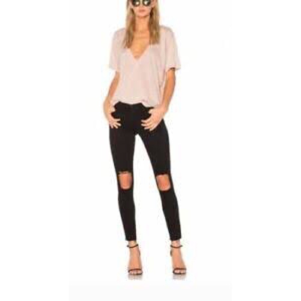 Frame Denim Lord Noir Le Skinny de Jeanne Crop 23